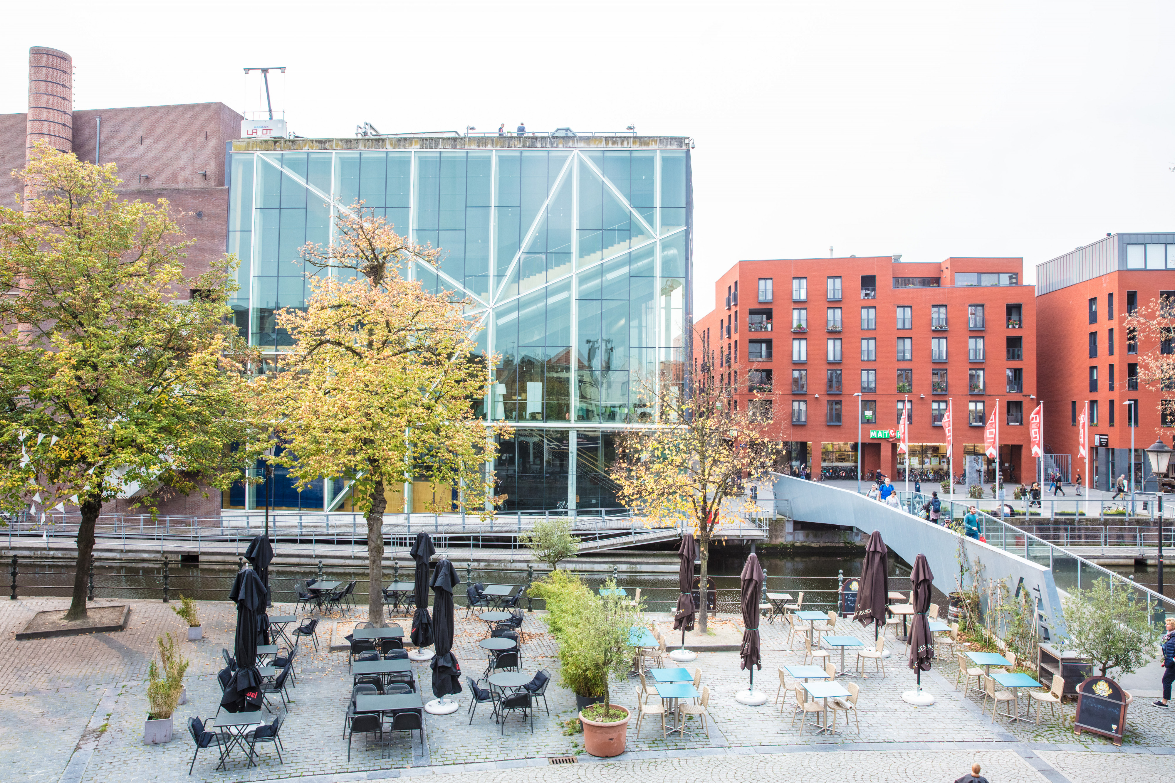 Terrace on the Vismarkt with view at Lamot_Conference Heritage Centre