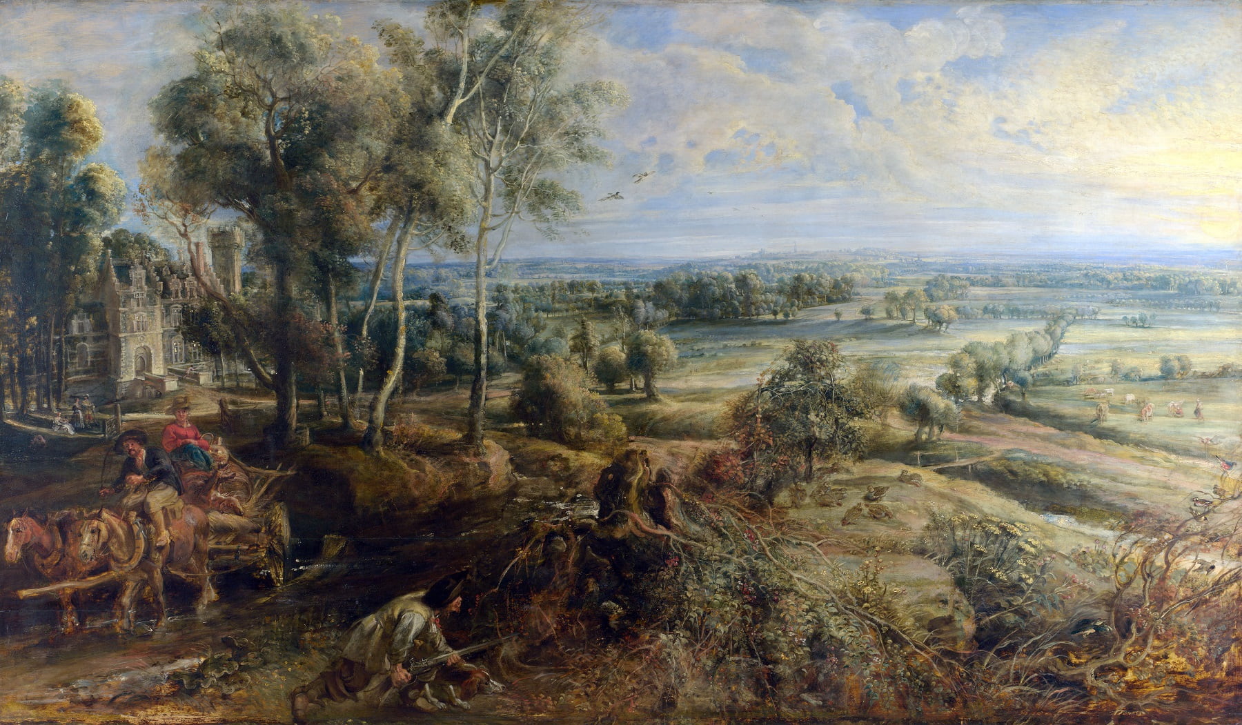 Peter Paul Rubens - A View of Het Steen in the Early Morning